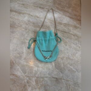 Tiffany & Co. Sterling Silver Infinity Necklace, 16”, Like New